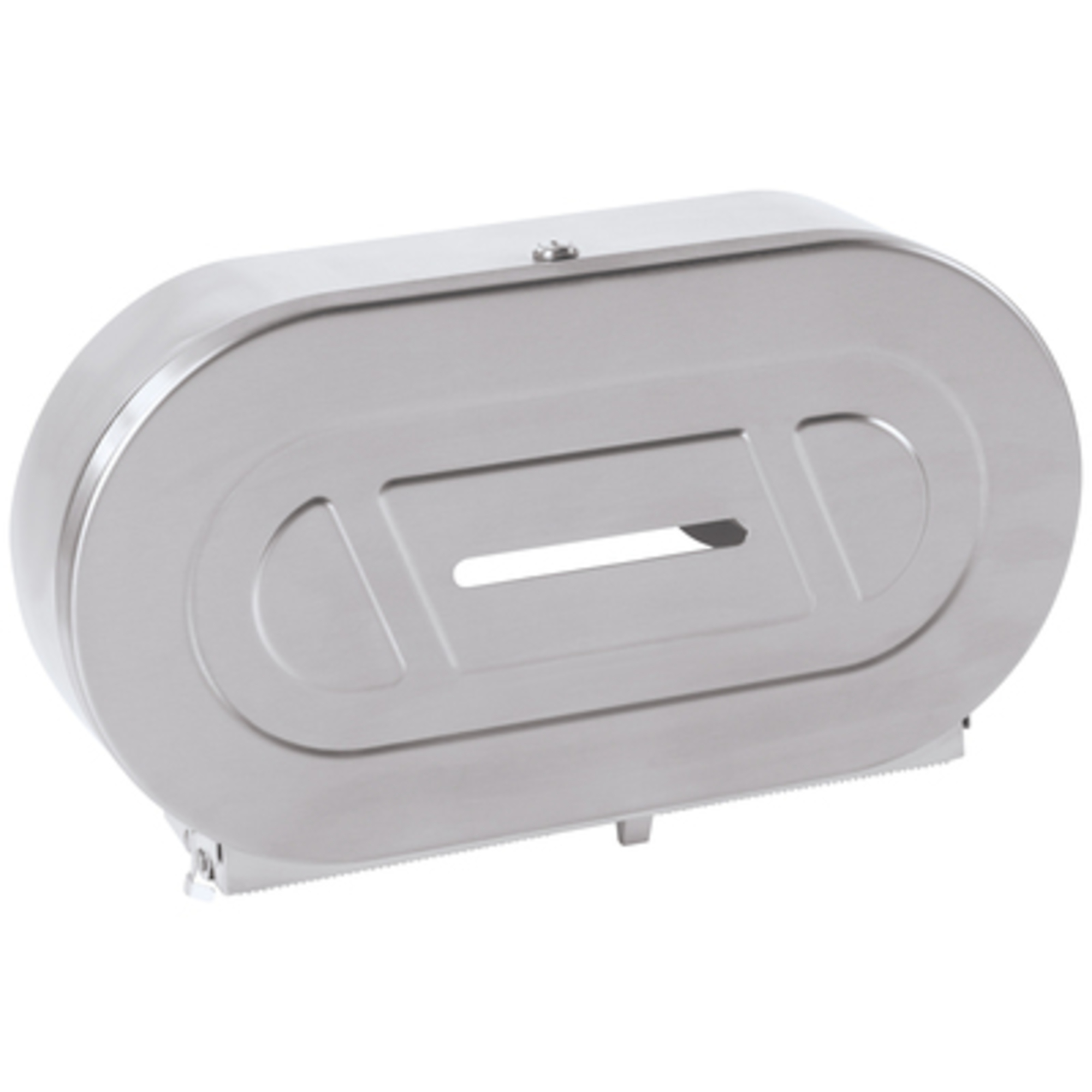 Twin Jumbo Bathroom Tissue Dispenser - Steel 1/CS, Color Family Silver, Model# TTD112